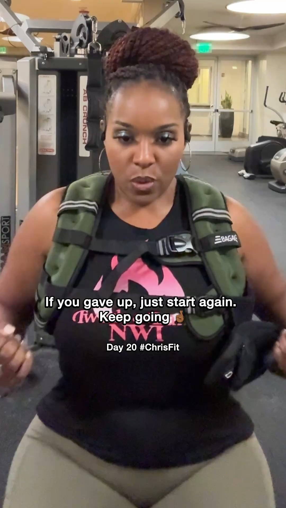 KEEP GOING! #gymmotivation #weightlossjouney #fitnessjourney #weightedvest #halaraleggings 

#LTKselfcare #LTKActive #LTKfitnessgoals