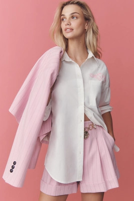 Maeve Monogram Buttondown Shirt | Anthropologie (US)