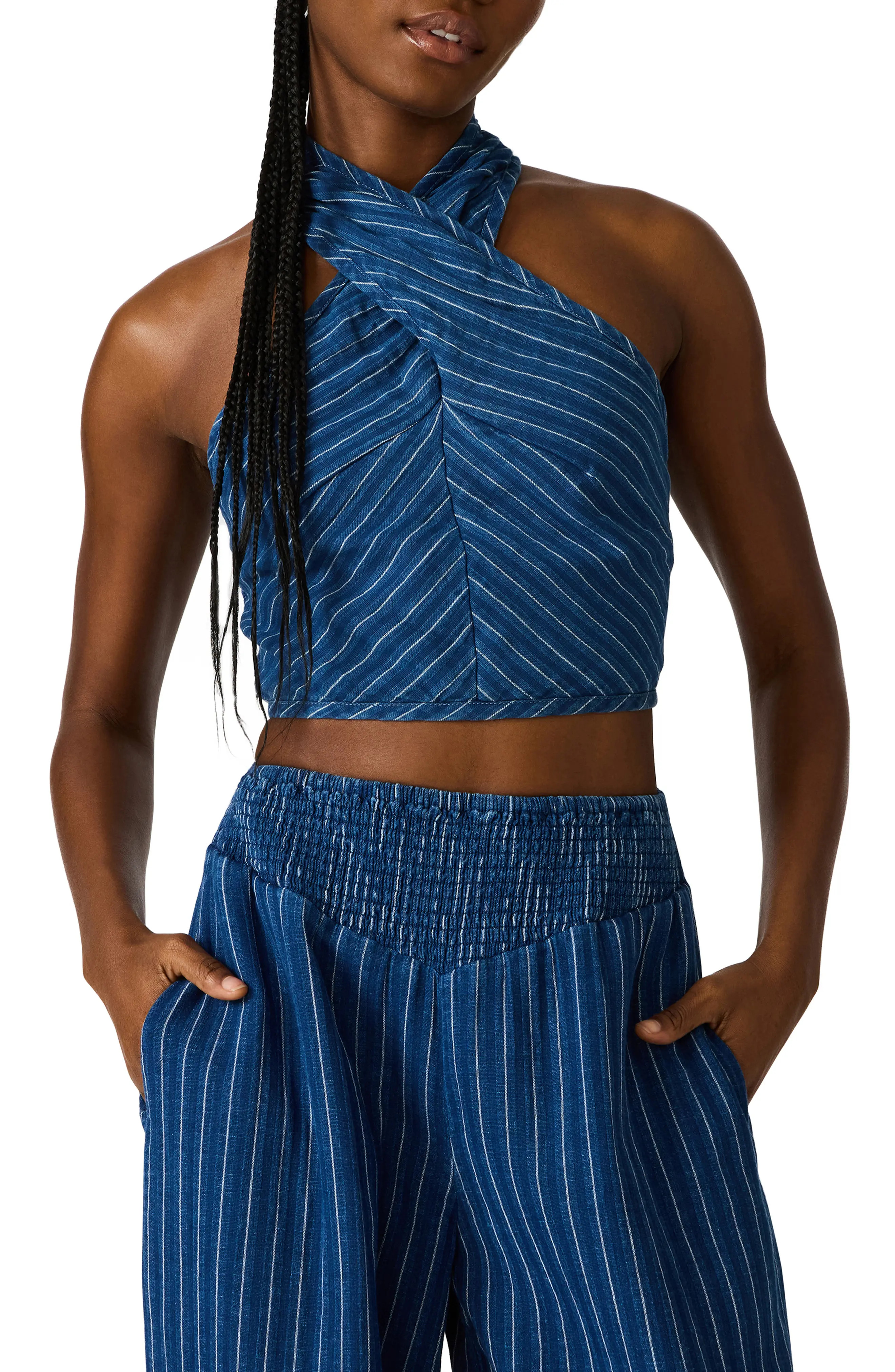 Winnie Stripe Cotton & Linen Crop Top (Women) | Nordstrom | Nordstrom
