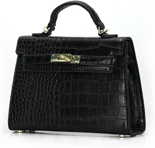 Women's Top Handle Handbags 9 * 2.5 * 5.5in Crossbody Satchel Bags Trendy Shoulder Bag Mini Croco... | Amazon (US)