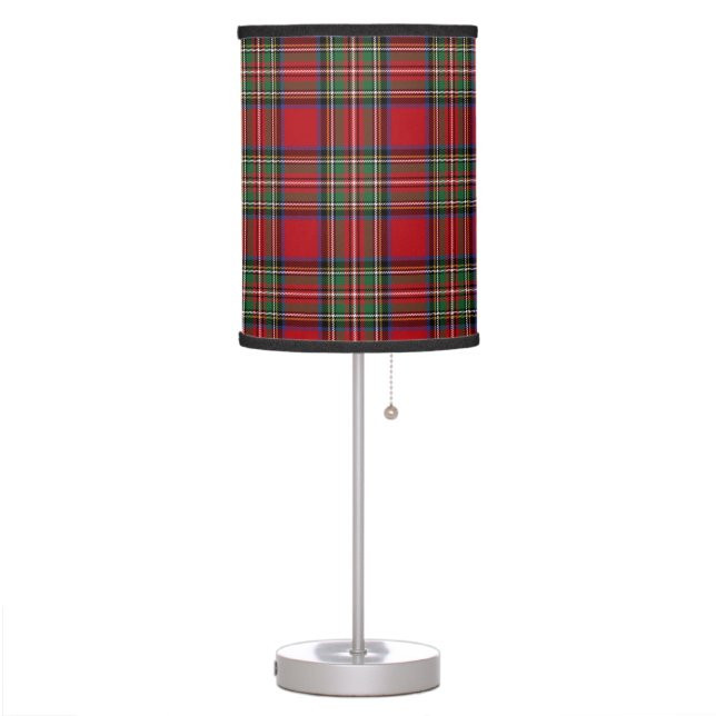 Plaid Tartan Clan Stewart Red Green Checkered Table Lamp | Zazzle | Zazzle