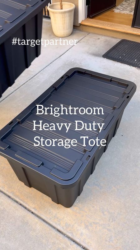 #ad I’m happy to be partnering with @target and Brightroom to share their heavy duty storage totes. These totes are so sturdy, stackable and good sizes. Perfect for storing all your extra items like, toys, decor, holiday decor and so much more! 
#brightroom #heavyduty #garageorganization
#TargetPartner #Target

#LTKHome #LTKStyleTip