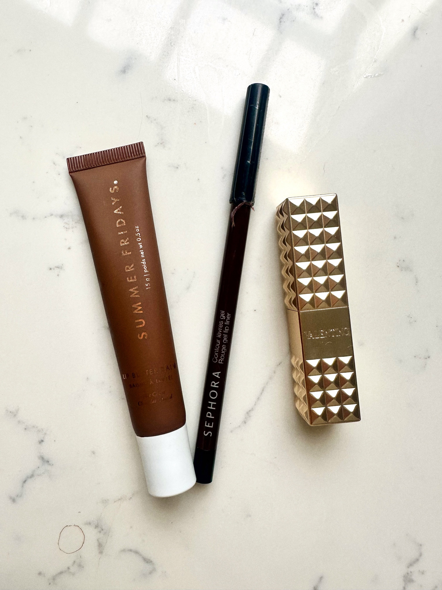 Lip combo 

Summer Fridays - similar, iced coffee 
Sephora collection - molasses 
Valentino - 134 

Lipstick, Valentino beauty, matte lipstick, luxury beauty, luxury makeup, sephora collection, summer Fridays butter balm, Whitney wiley, sephora finds, spring makeup, summer makeup, Whitney wiley 

#LTKFindsUnder50 #LTKBeauty #LTKFindsUnder100