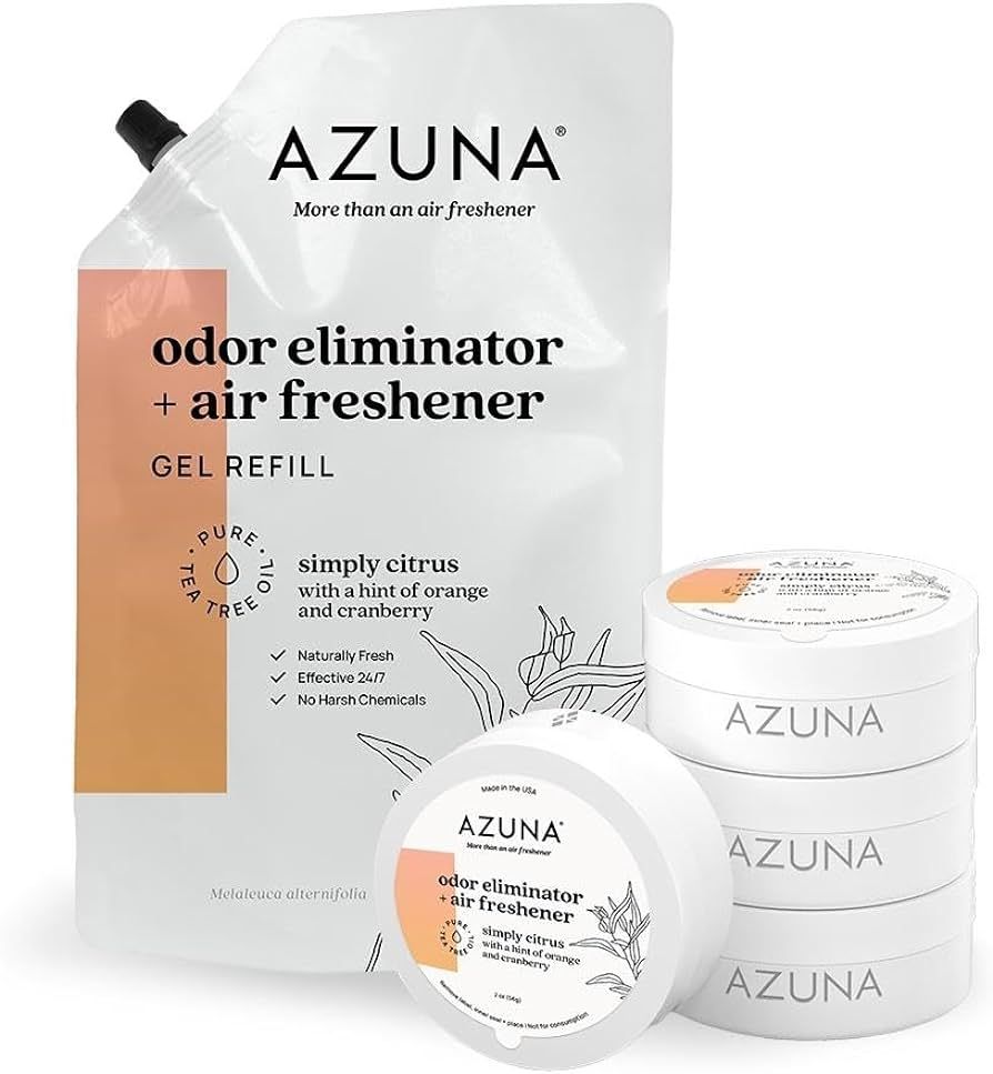 Azuna All-Natural Odor Remover Gel, Whole-Home Kit | Air Purifier with Tea Tree Oil | Plant-Based... | Amazon (US)