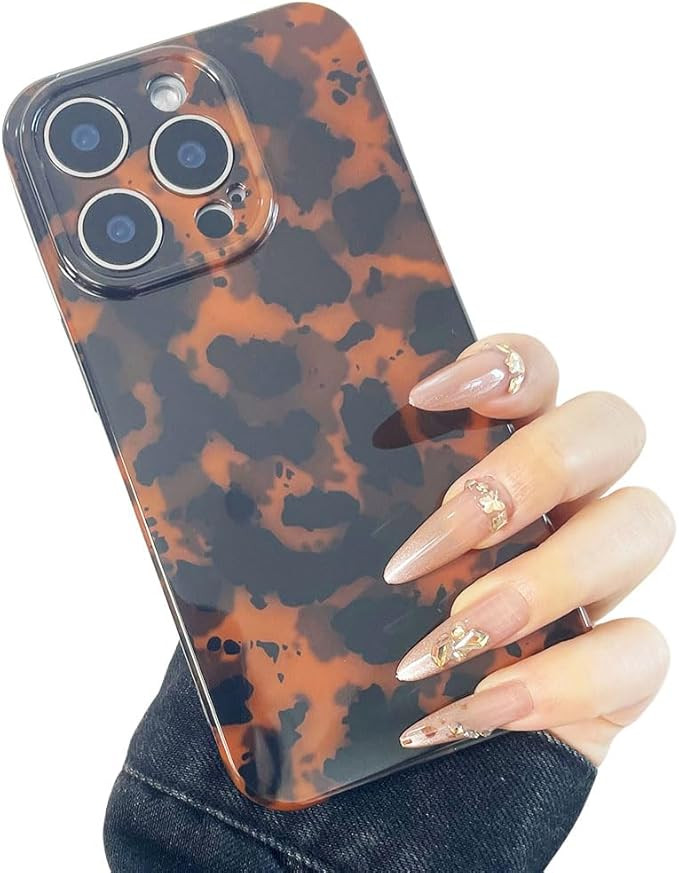 for iPhone 15 Case Leopard Silicone Cheetah Print Animal Pattern Soft Anti-Scratch Full Camera Pr... | Amazon (US)