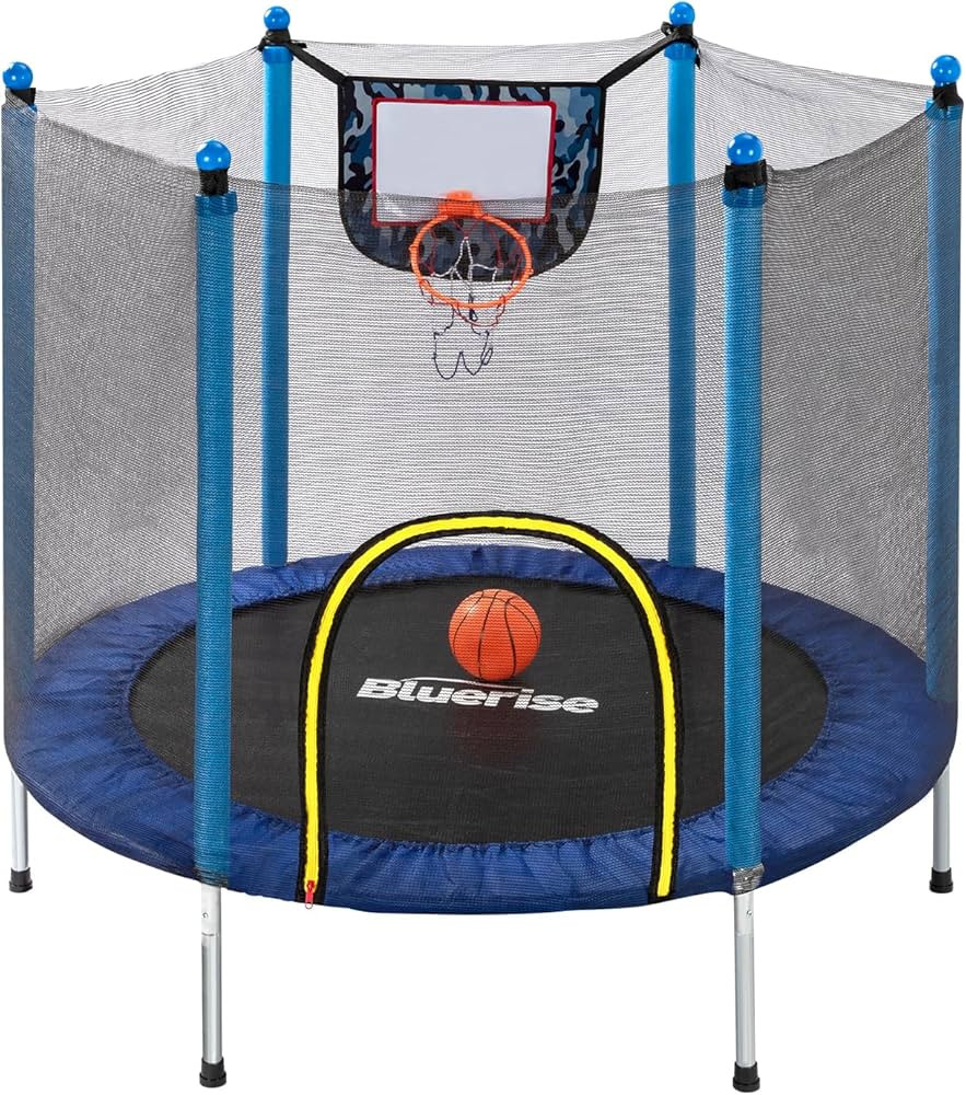 BLUERISE Trampoline 55IN 6FT 8FT 12FT Toddler Trampoline for Kids Outdoor Play for Kids Trampolin... | Amazon (US)