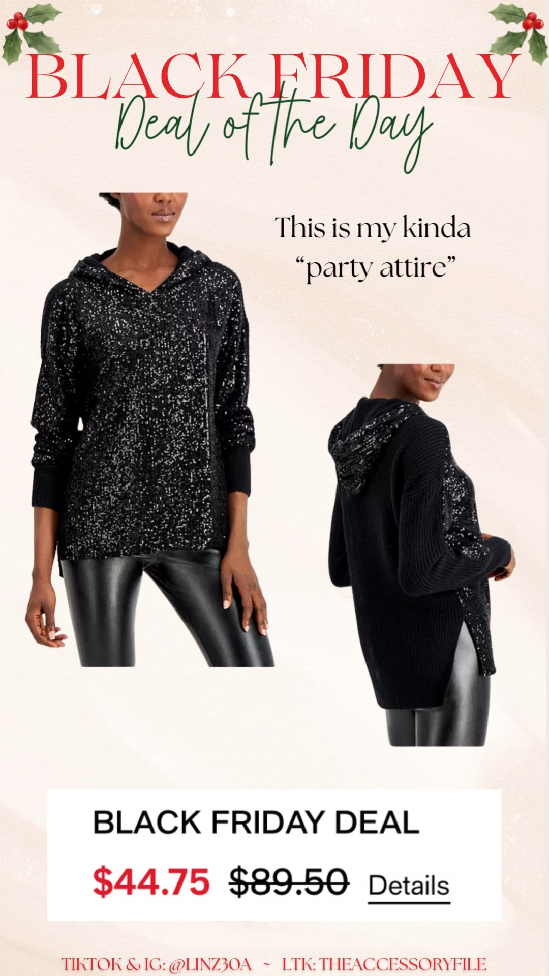 Sequin hoodie - COMES IN PLUS SIZE

holiday outfit, Christmas party outfit, New Year’s Eve outfit 

#LTKHoliday #LTKCyberWeek #LTKSaleAlert