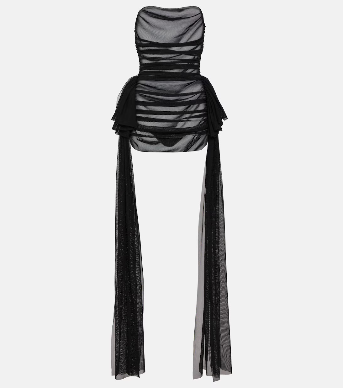 Ruffled sheer mesh minidress | Mytheresa (US/CA)