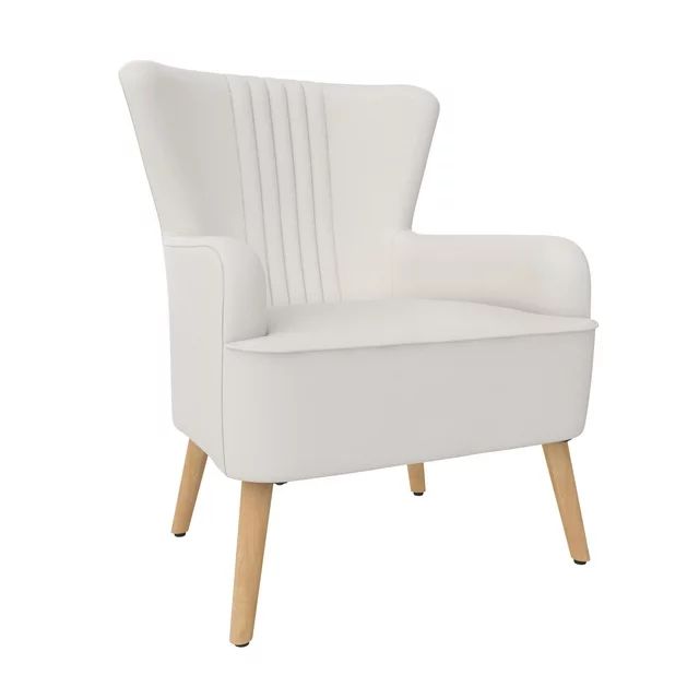 Novogratz William Accent Chair, White Faux Leather | Walmart (US)