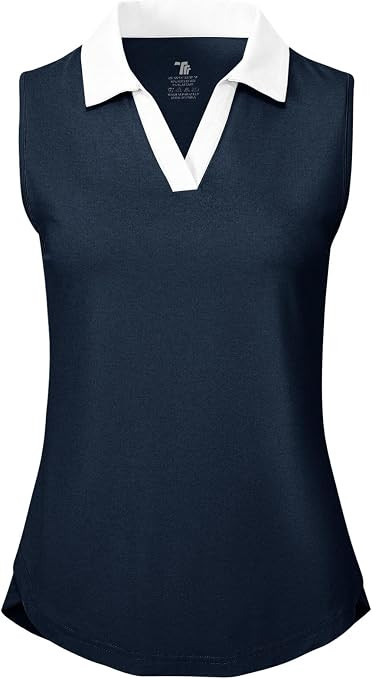 BGOWATU Women's Sleeveless Golf Polo Shirts Collared V Neck Tennis Tank Tops UPF 50+ Quick Dry Li... | Amazon (US)