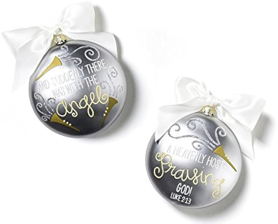 The Birth of Christ Luke 2:13 Glass Ornament | Amazon (US)