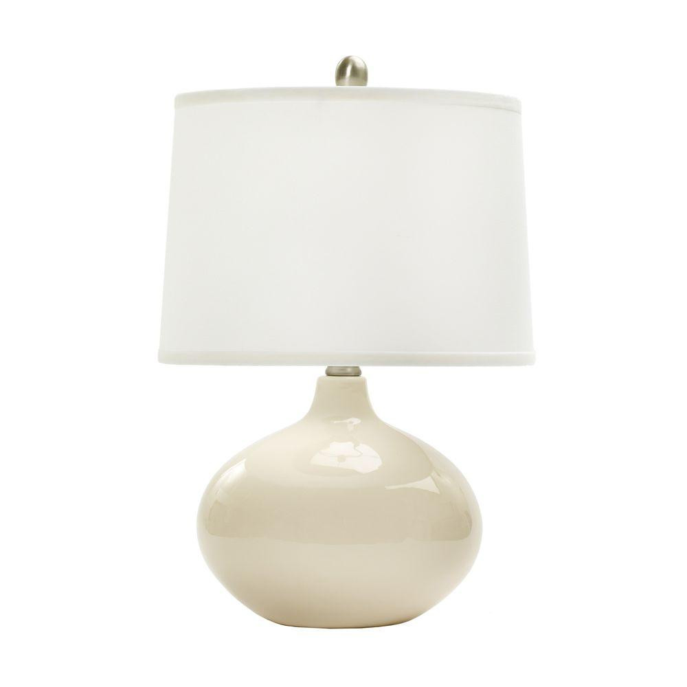 Fangio Enterprises 20 in. Chapman Ivory Ceramic Table Lamp | The Home Depot