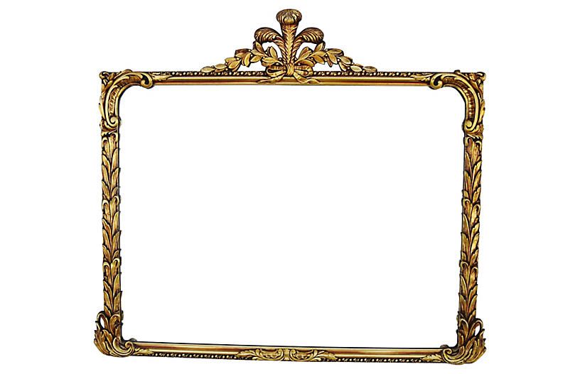 1930s Gold Gilt Ornate Floral Mirror | One Kings Lane