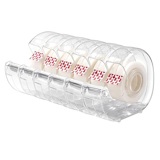 Amazon Basics Matte Finish Tape with Dispenser and Refills, 3/4" x 650"(18 yds), 6 Pack | Amazon (US)