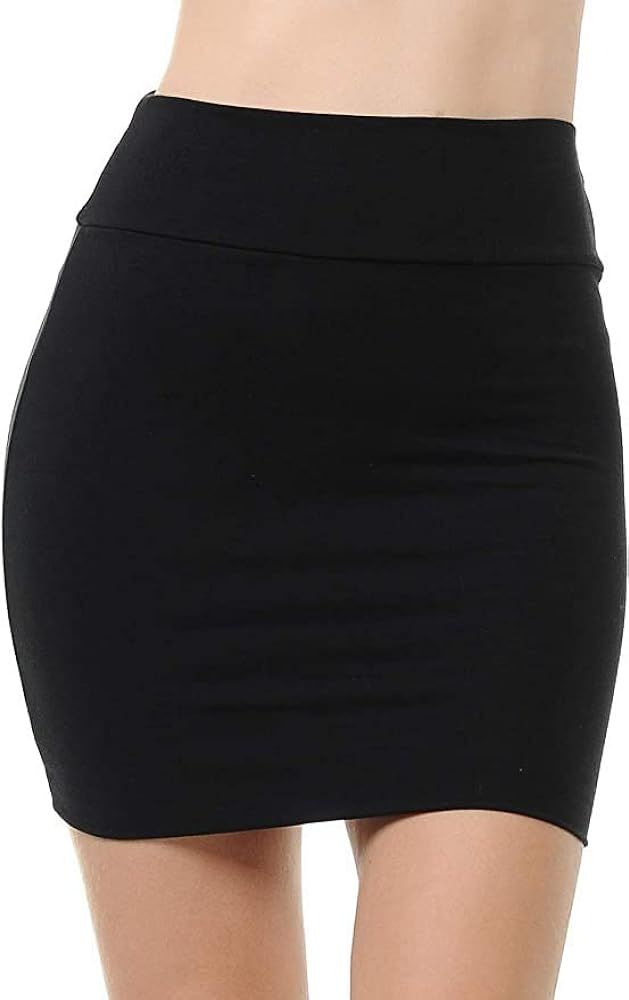 Sweet Hearts Mini Pencil Skirt for Women- Above Knee Basic Basic Bodycon Skirt Made in USA | Amazon (US)