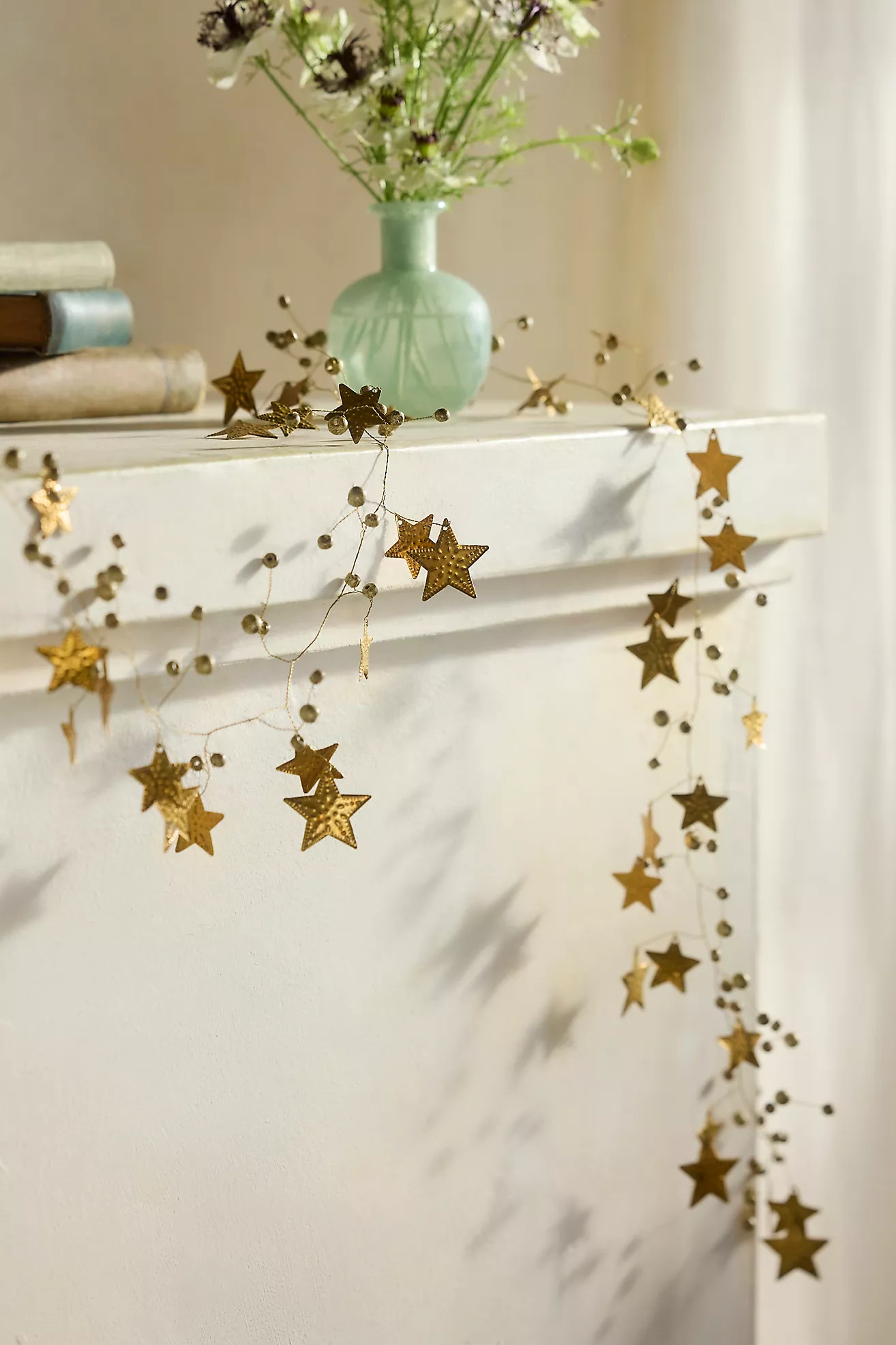 Terrain Golden Stars Beaded Garland | Anthropologie (US)