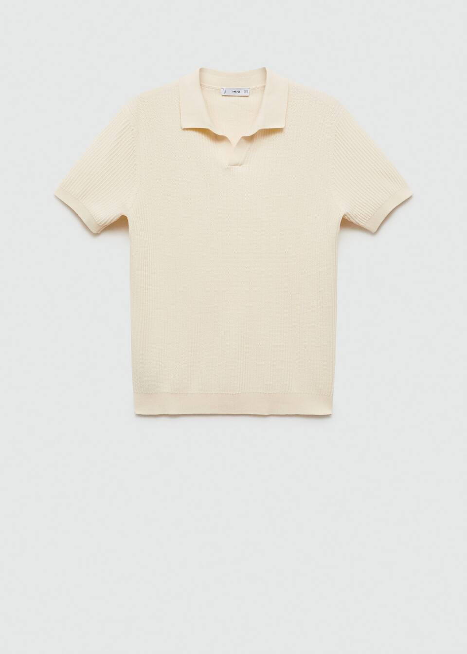 Ribbed cotton polo shirt -  Men | Mango Man USA | MANGO (US)