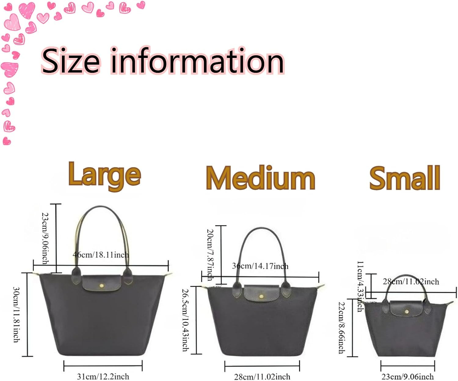 Women's Nylon Tote Bag, Large Capacity Waterproof Shoulder Bags, Spacious Handbag with Metal Zipper & Compartments | Amazon (US)