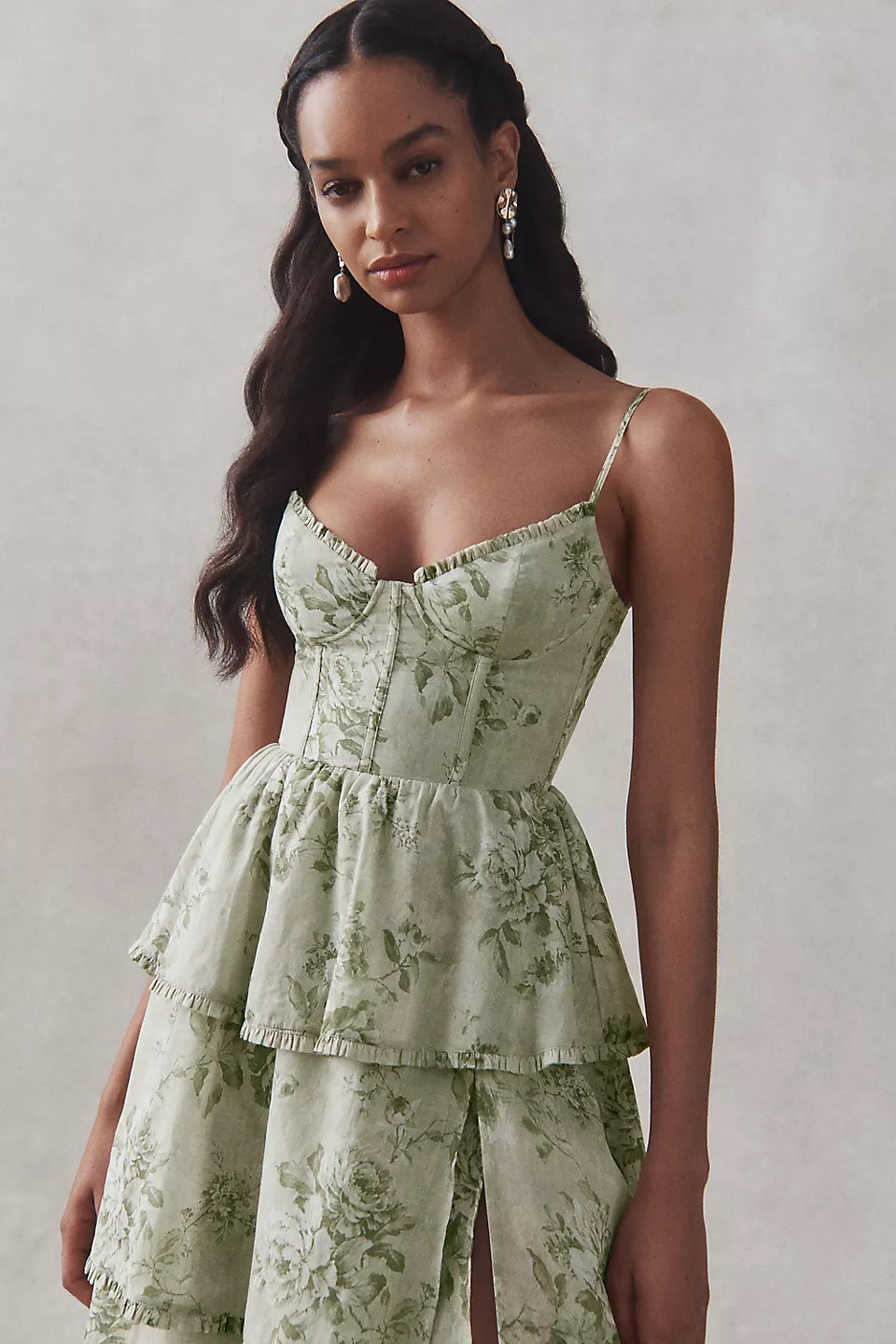 V. Chapman Caterina Corset Ruffle Dress | Anthropologie (US)