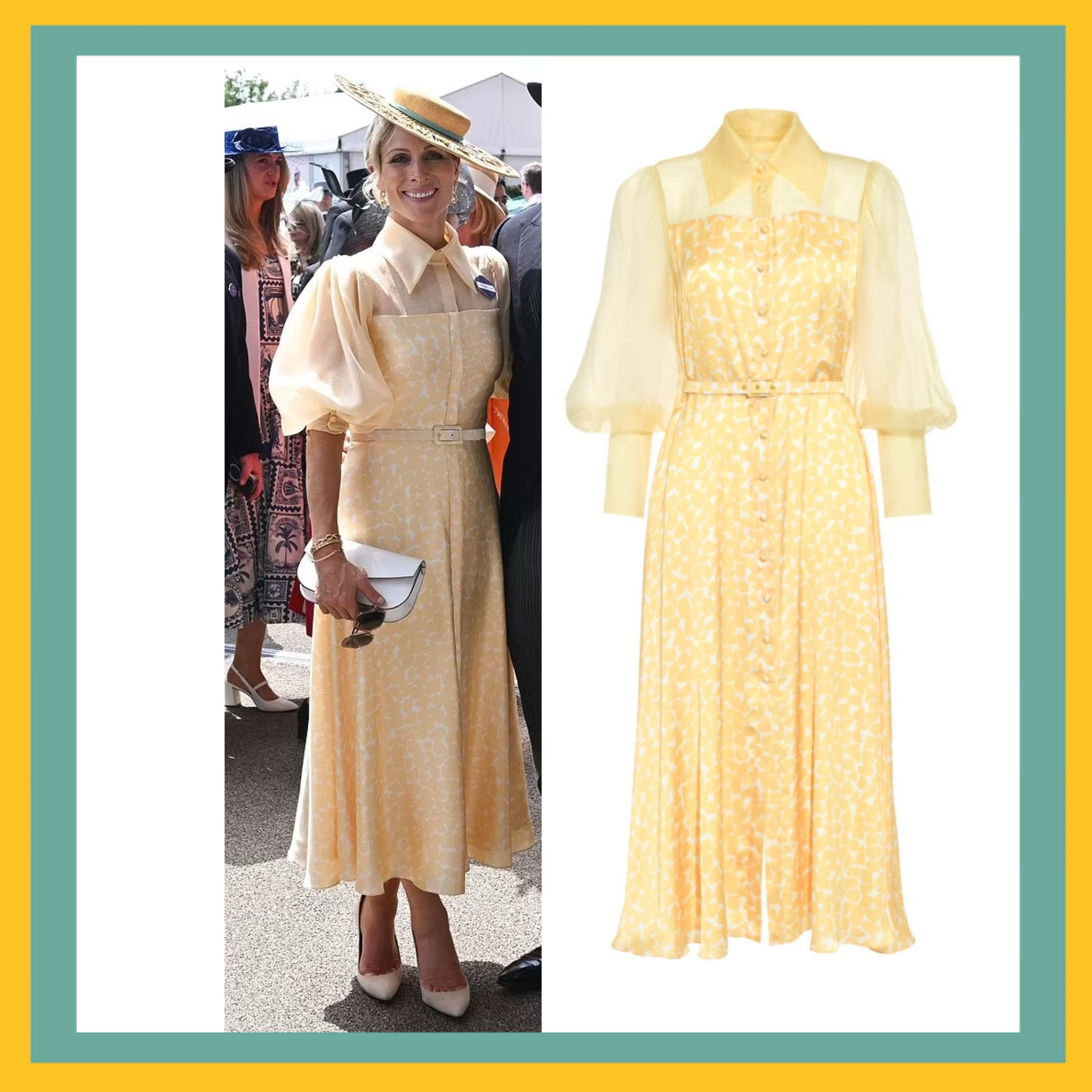 Zara tindall Laura Green London  dress 