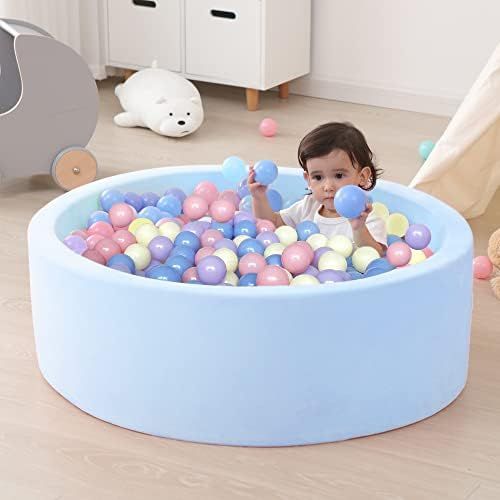 Baby Ball Pit with 200 Balls,Foam Ball Pits for Toddlers 1-3,Soft Velvet Kids Ball Pit for Babies... | Amazon (US)