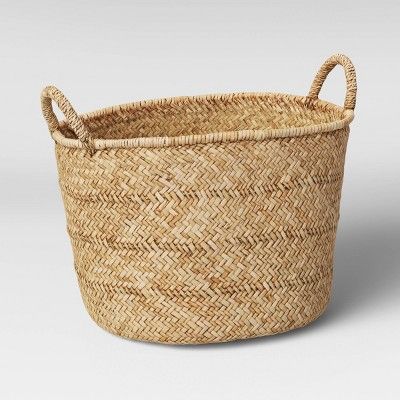 Braided Straw Basket Natural - Threshold™ | Target