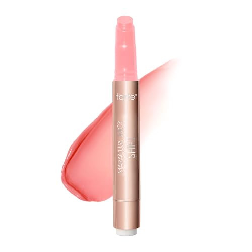 tarte maracuja juicy lip shift – Hydrating & Volumizing Lip Plumper Gloss Balm, Hyaluronic Acid, pH-Powered Plumping Lipgloss, High Shine Finish, Vegan & Cruelty-Free, full size, rose | Amazon (US)