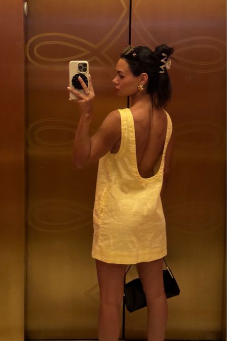 yellow Abercrombie mini linen dress, summer dress, summer style 

#LTKFindsUnder50 #LTKStyleTip #LTKTravel