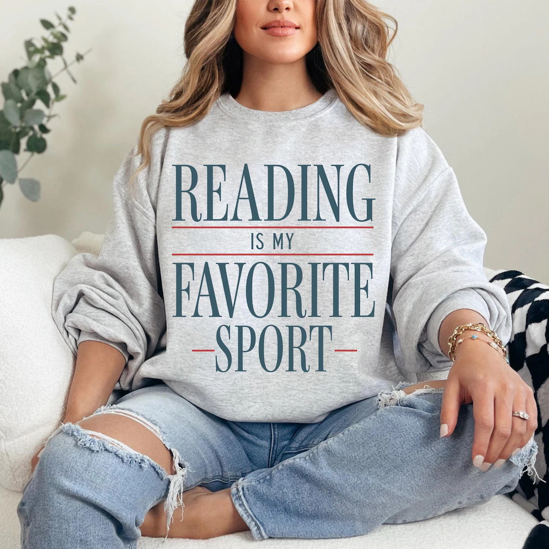Reading is My Favorite Sport Sweatshirt, Vintage Reading Sweatshirt, Booklover Gift, Bookish, Lib... | Etsy (US)