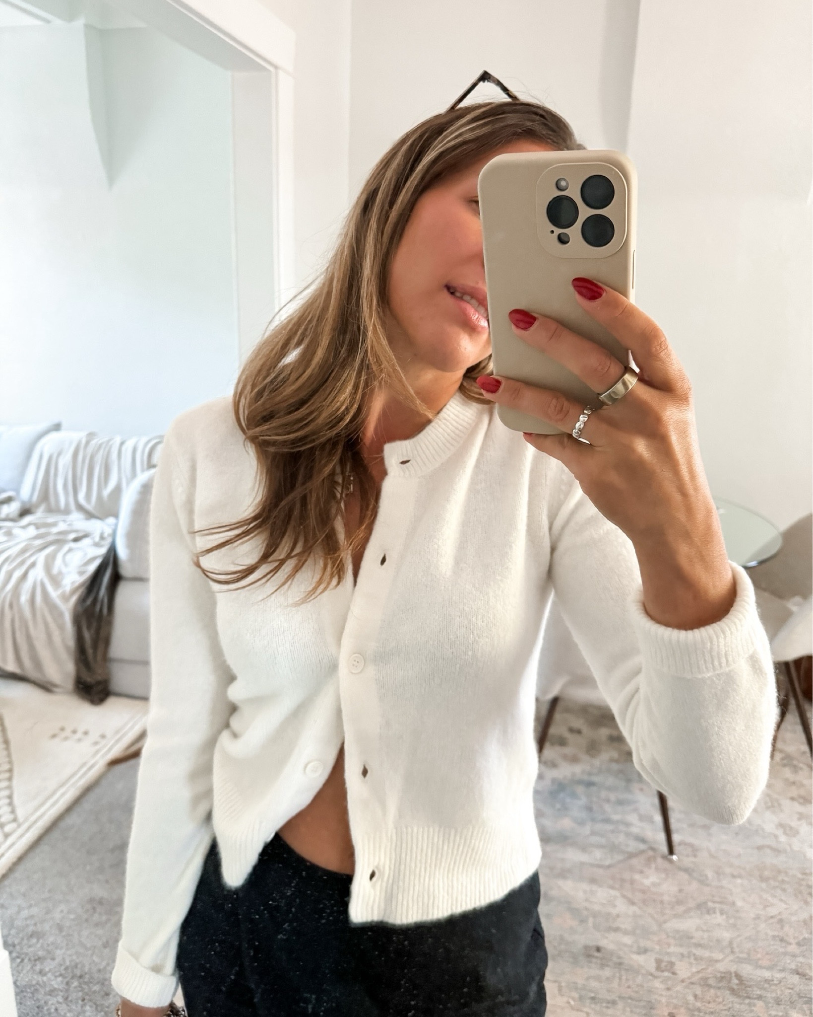 Wearing a medium in the sweater 

#LTKFallSale #LTKSeasonal