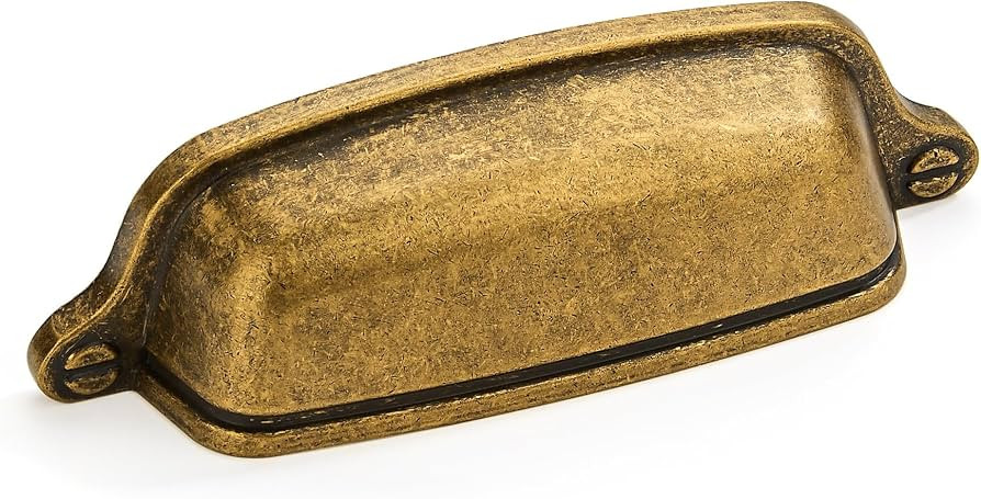 khtumeware 6 Pack 2-1/2 inch & 3 inch (64mm & 76 mm) Vintage Drawer Pulls Antique Brass Cabinet C... | Amazon (US)