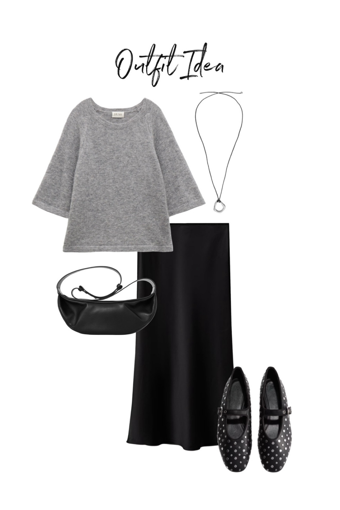 Satin midi skirt & studded ballet flats outfit 

#LTKautumn #AugustBrandSpotlight #LTKstyletip
