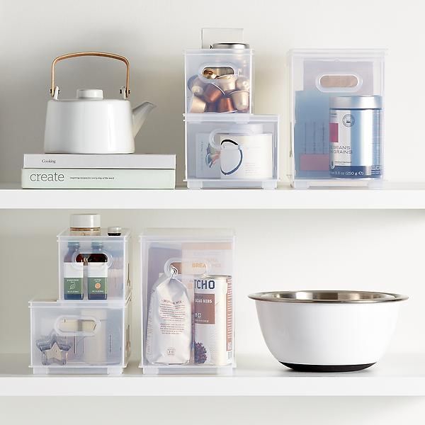 Clear Stackable Plastic Storage Bins | The Container Store