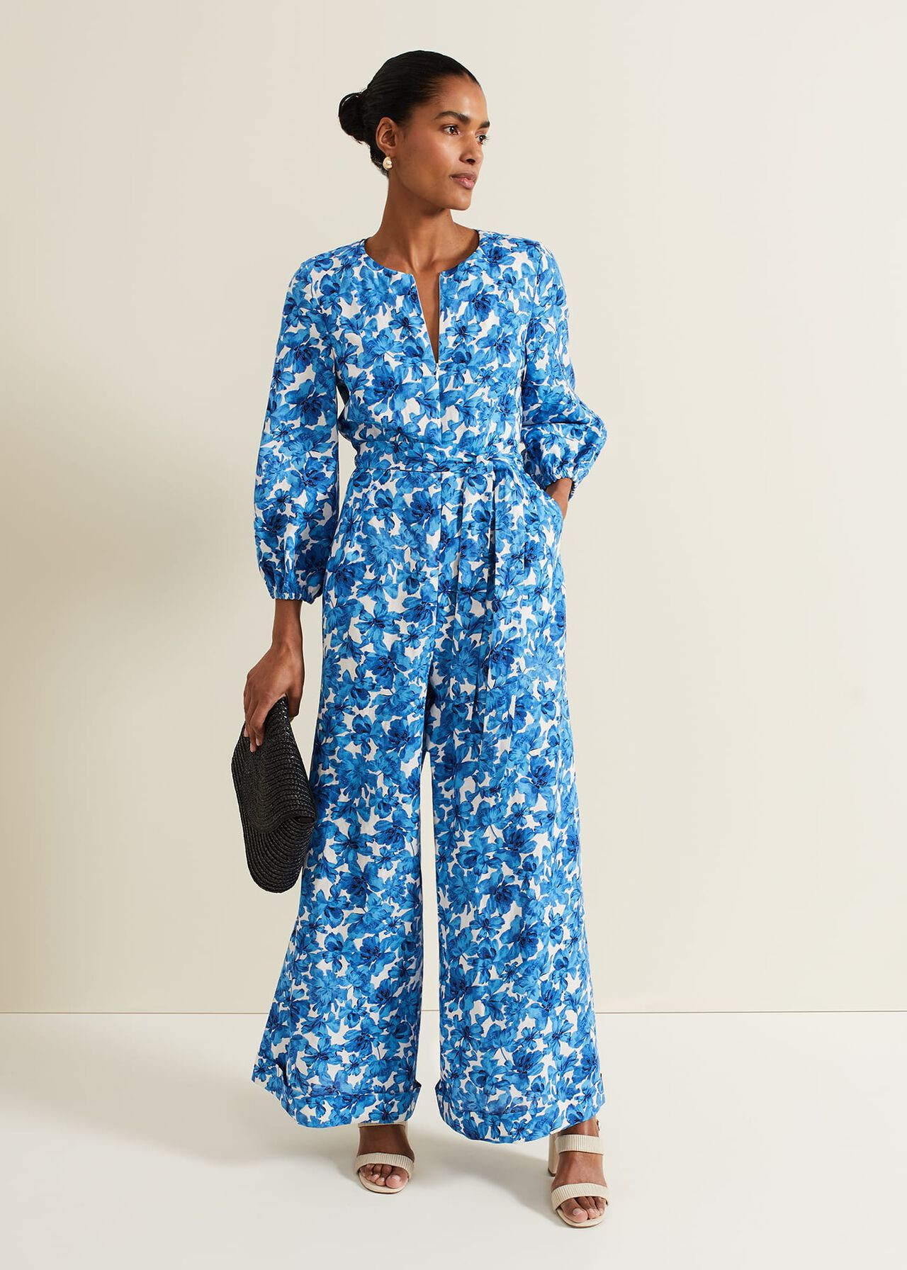 Rosey Floral Zip Jumpsuit | Phase Eight (UK)
