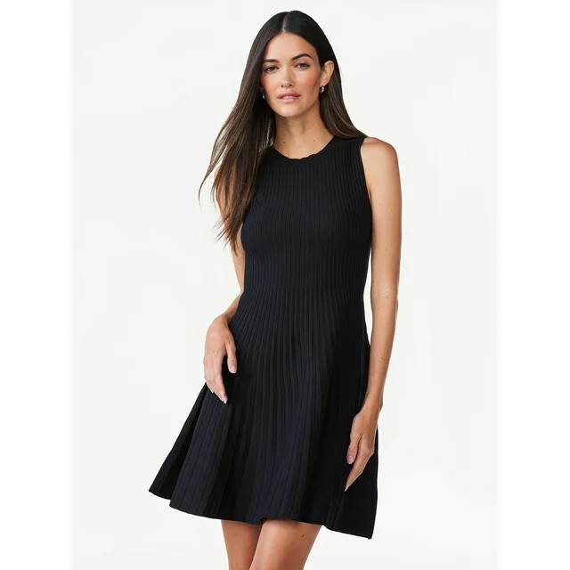 Scoop Women's Striped Mini Sweater Dress, Sizes XS-XXL | Walmart (US)
