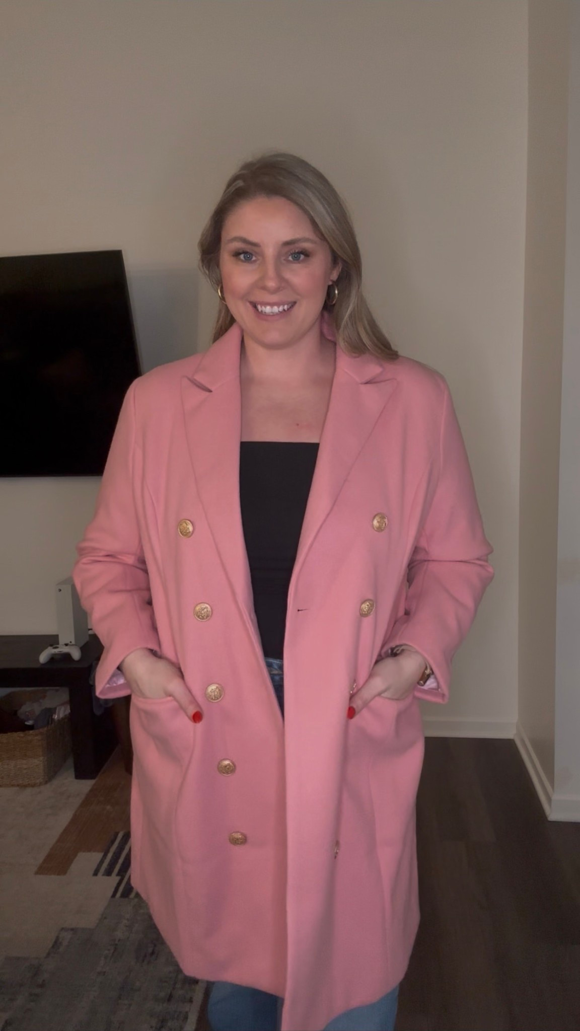 Obsessed with this pink, double breasted, pea coat! It is seriously so perfect for my pink girlies!

Coat, winter coat, spring coat, pea coat

#LTKPlusSize #LTKMidsize