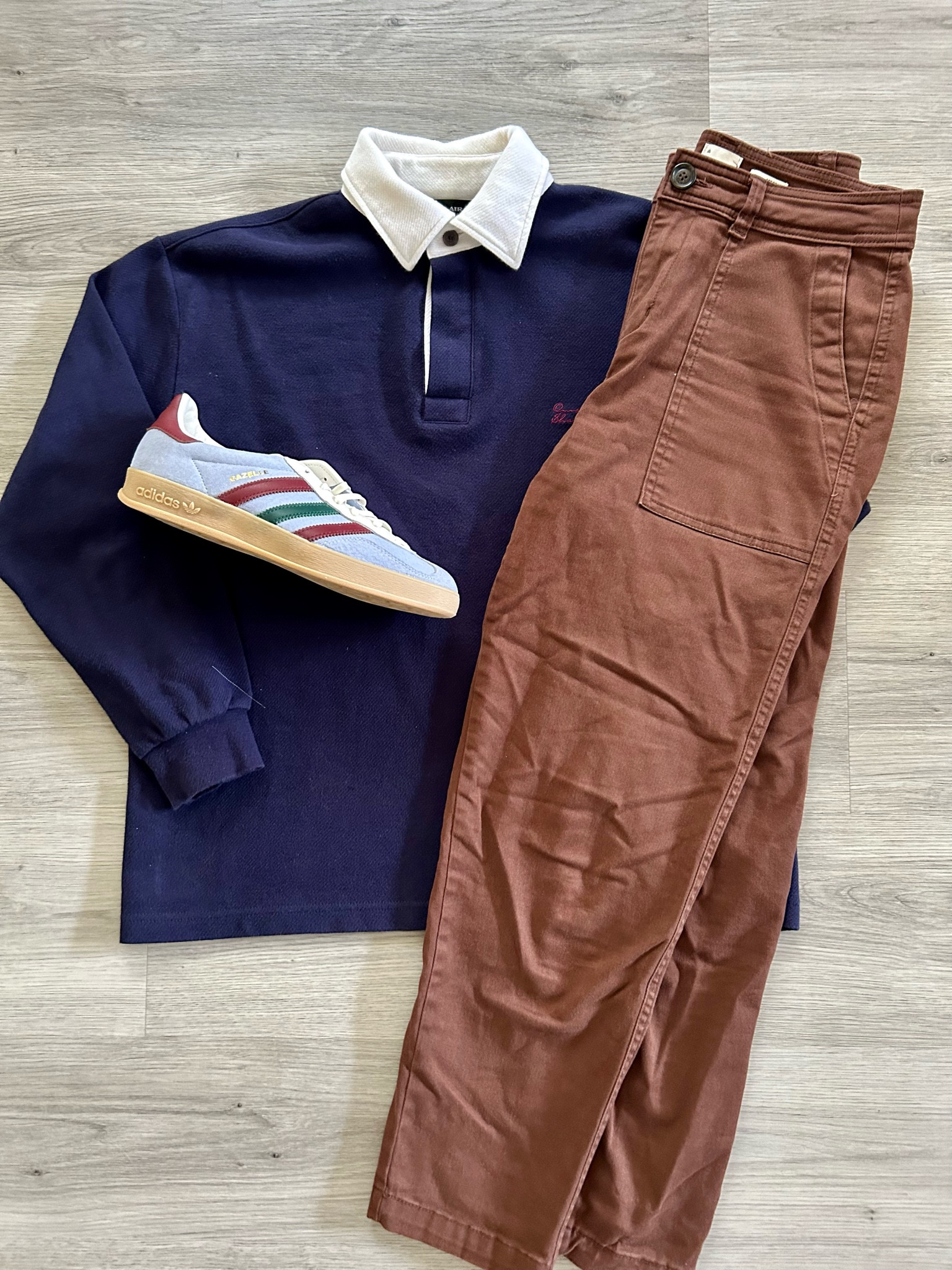 Rugby polo and brown pants simple work fit  

#LTKworkwear #LTKstyletip #LTKmens
