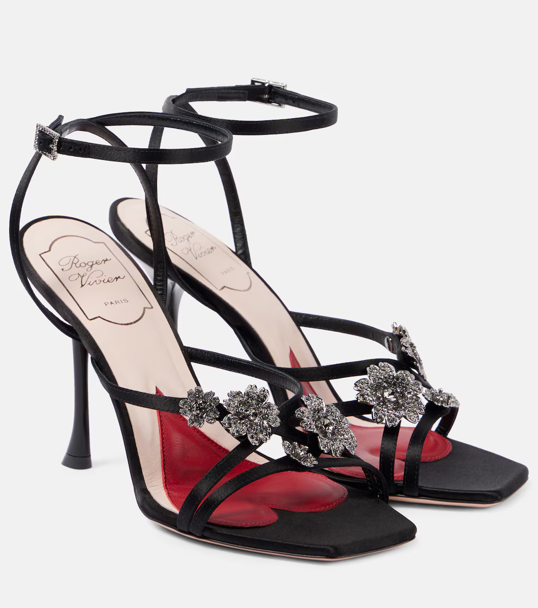 I Love Vivier Flower 100 satin sandals | Mytheresa (INTL)