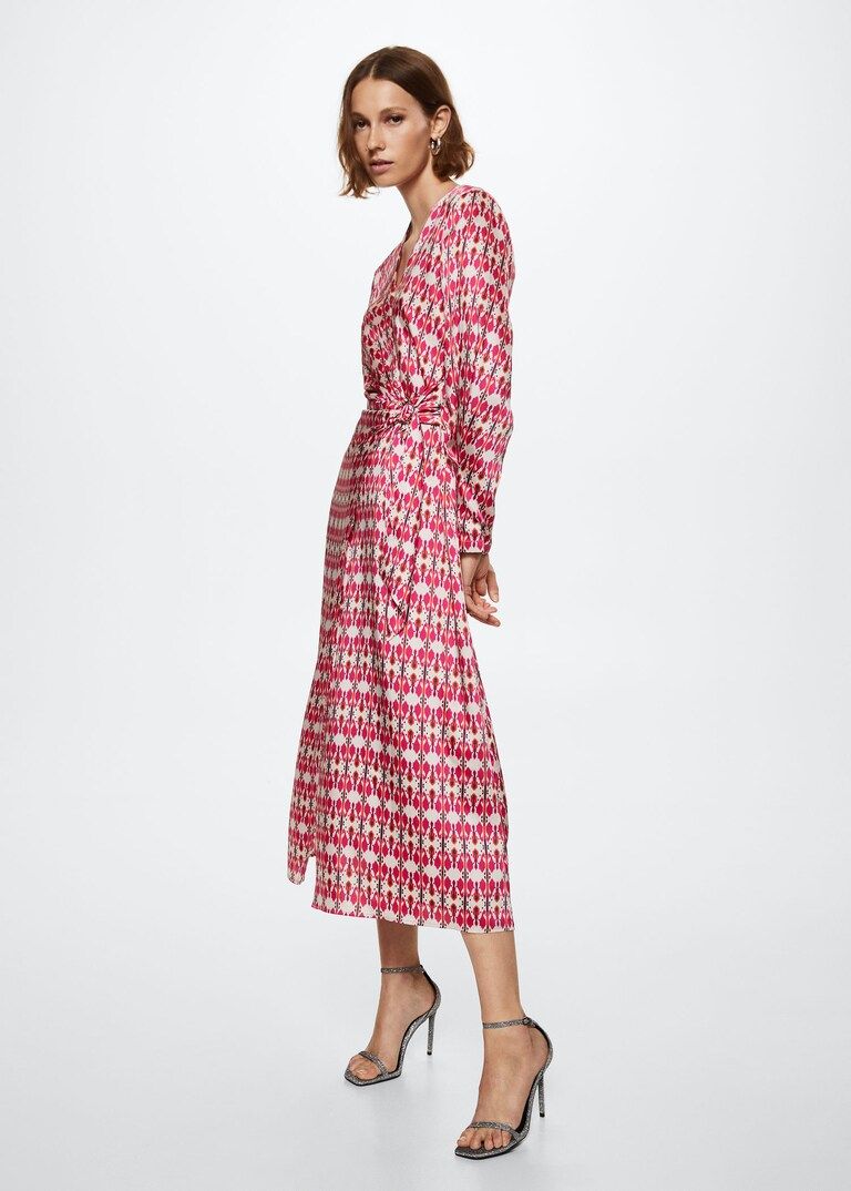 Print wrap dress | MANGO (US)