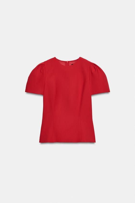 Zara - Puff Sleeve Top - Oyster-White - Xxl - Woman | Zara UK