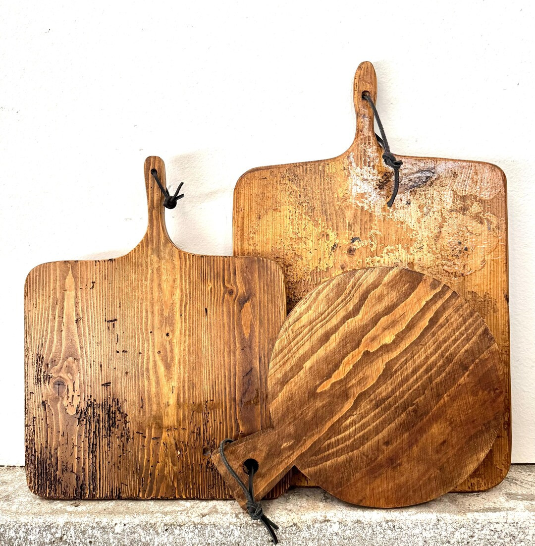 Set of Three Bread Boards, Reclaimed Wood Bread Boards From France, French Charcuterie Board, Che... | Etsy (US)