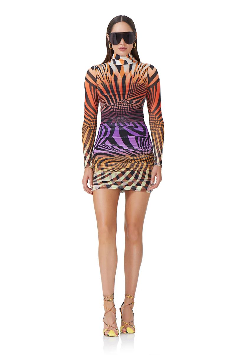 Lavinia Dress - Linear Abstract | ShopAFRM