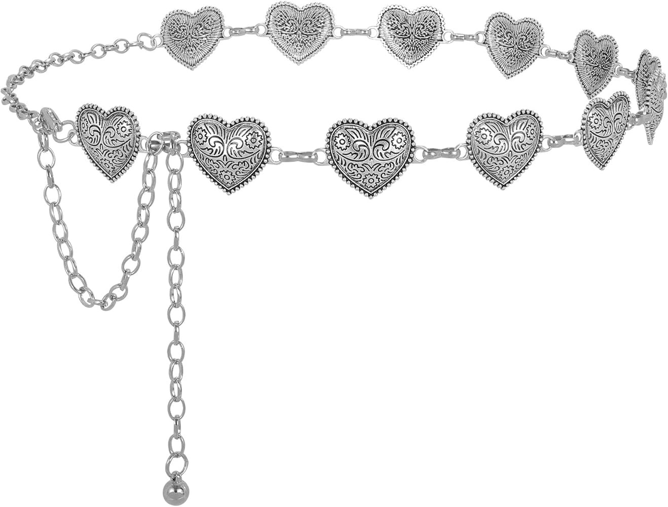 Chain Belt Concho Belts for Women, Silver Chain Belts for Women Western Waist Chain Belt for Dres... | Amazon (US)