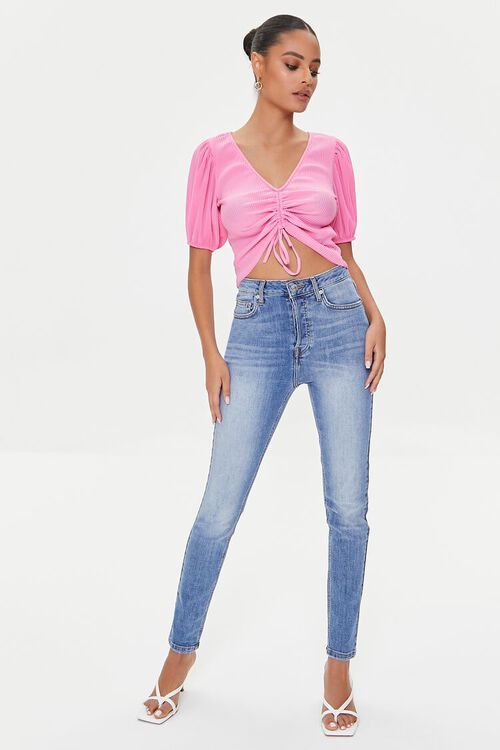 Peasant-Sleeve Crop Top | Forever 21 | Forever 21 (US)