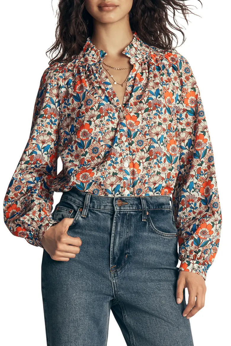 Boden Erica Cotton Frill Top (Women) | Nordstrom | Nordstrom