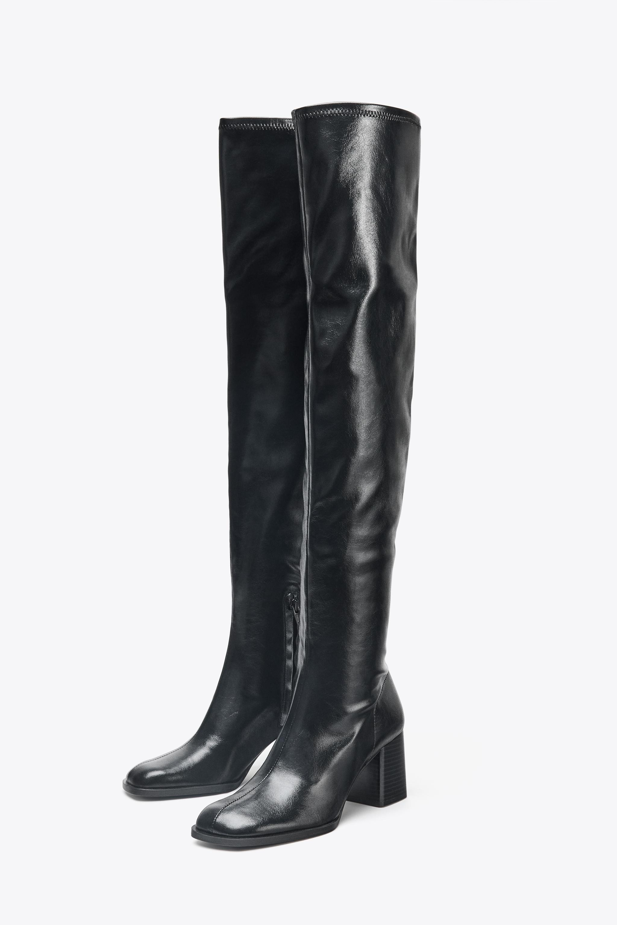 HIGH SHAFT HEELED BOOTS | Zara US