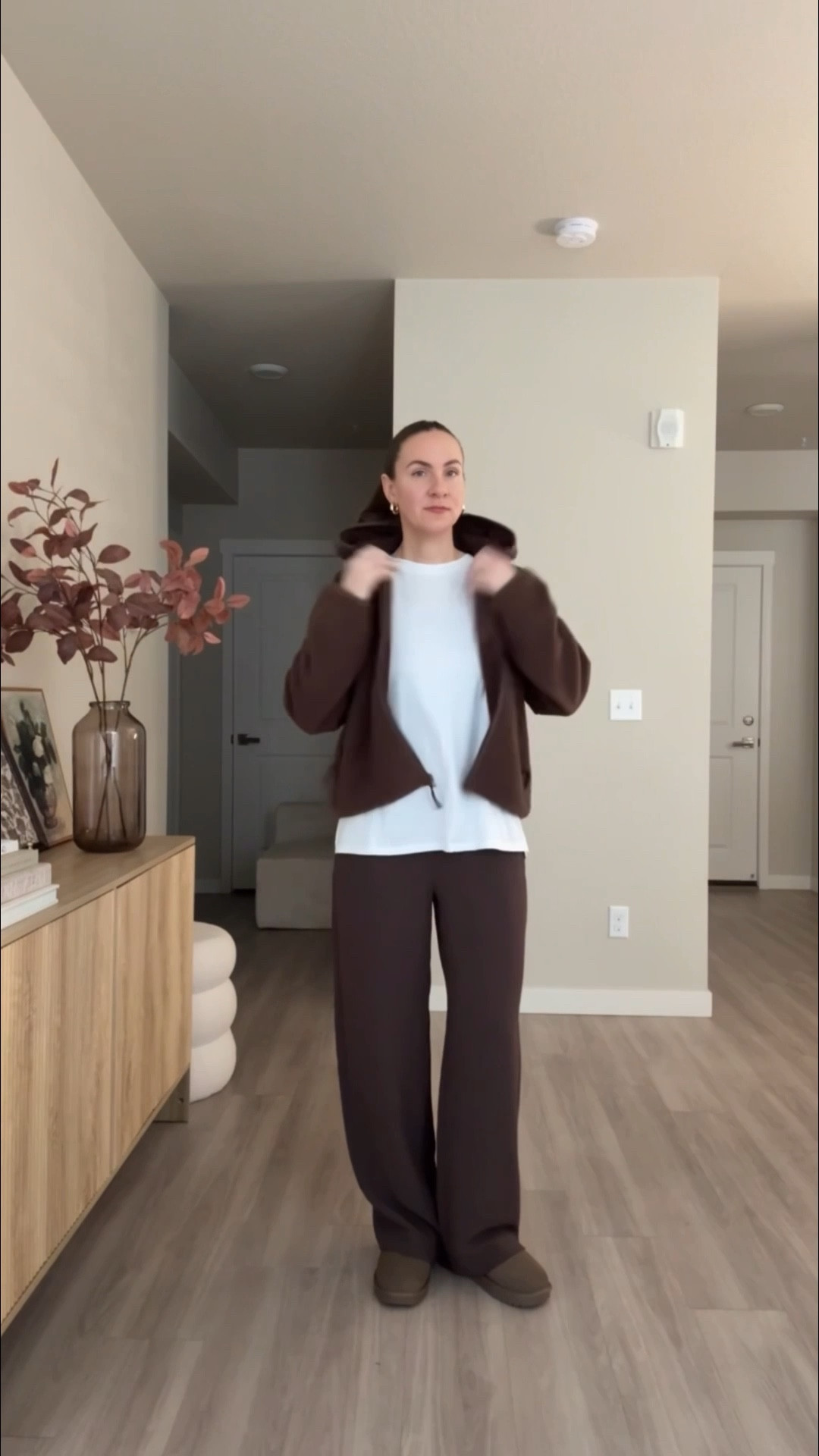 amazon brown fleece jacket 

ps aritzia is on major sale.  linked things i own and love 