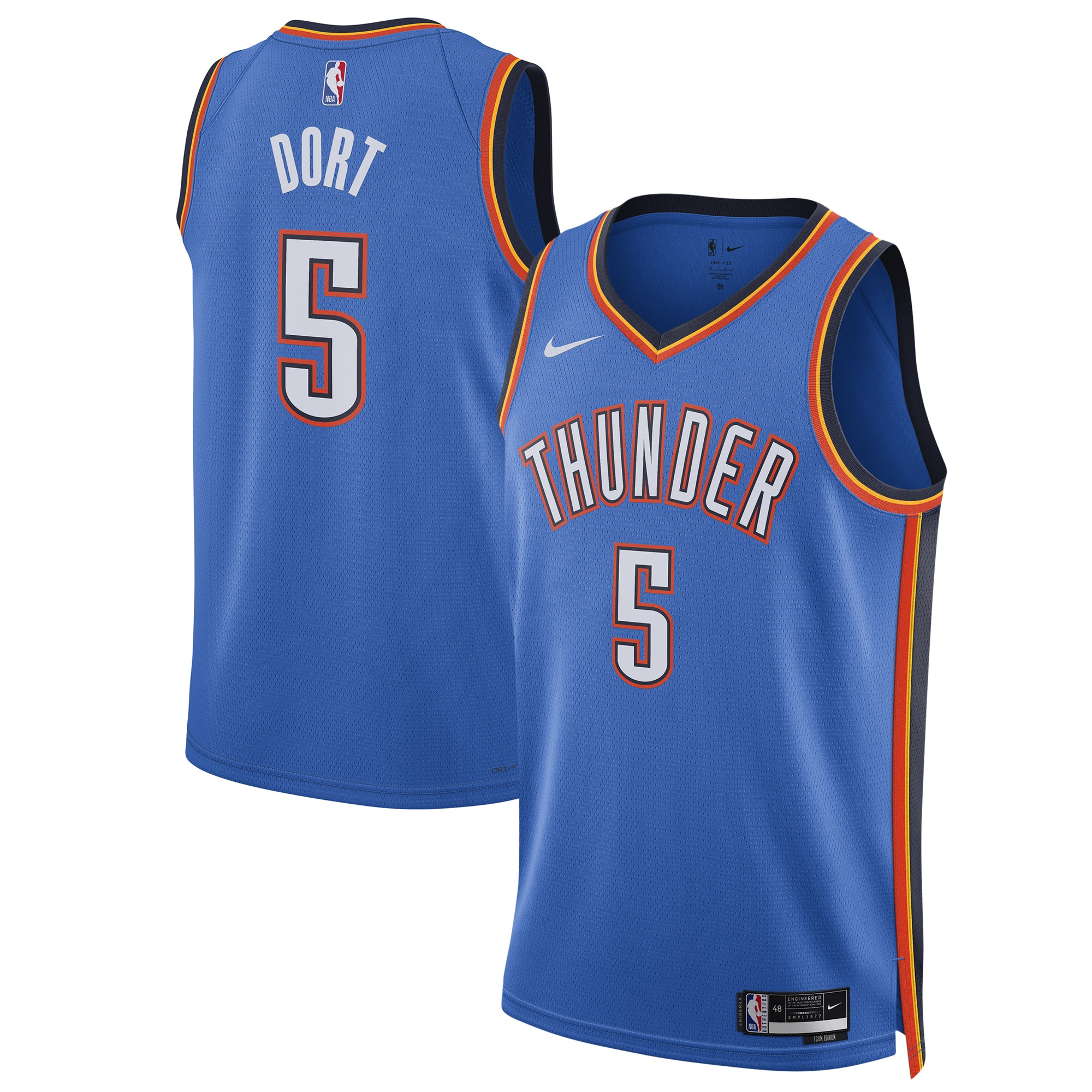 Luguentz Dort Oklahoma City Thunder Nike Unisex Swingman Player Jersey - Icon Edition - Blue | Fanatics