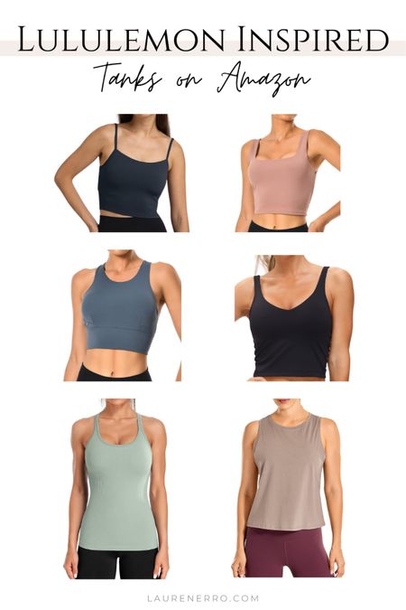 Lululemon inspired tanks on Amazon! 
.
.
.
Lululemon knockoffs, Lululemon dupes, Lululemon inspired, align tank top, wunder train tank top, wundermost, swiftly tech, sculpt crop top, love tank top

#LTKfindsunder50 #LTKfitness #LTKstyletip