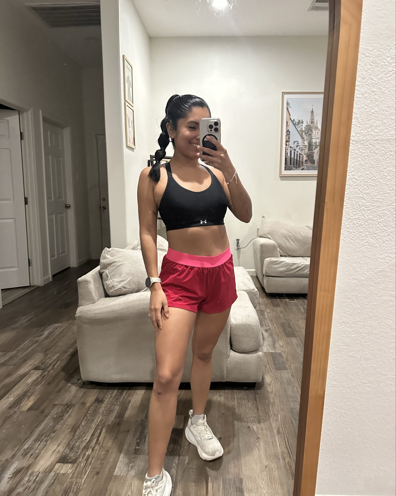 Pink running ootd 🌷🏃🏽‍♀️🌷#ootd #runootd 

#LTKfitnessgoals #LTKActive #LTKgrwm